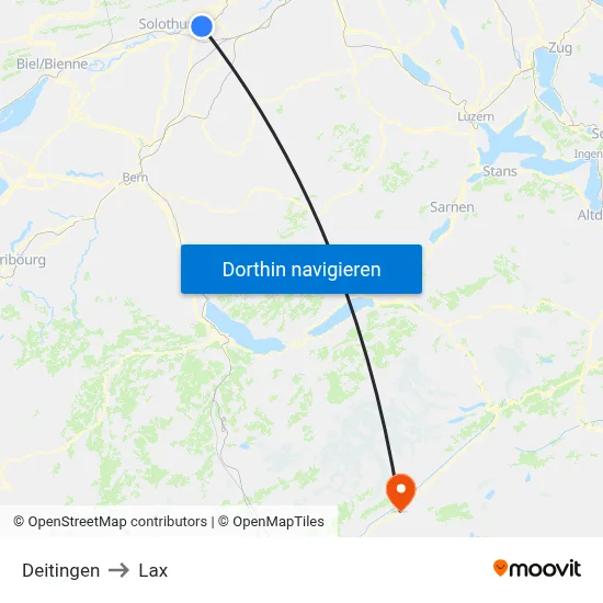 Deitingen to Lax map
