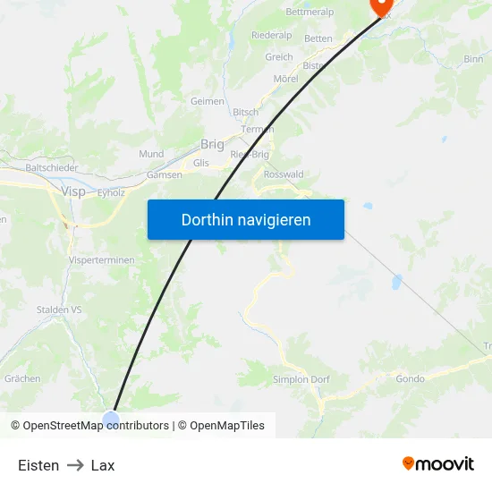Eisten to Lax map