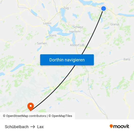 Schübelbach to Lax map