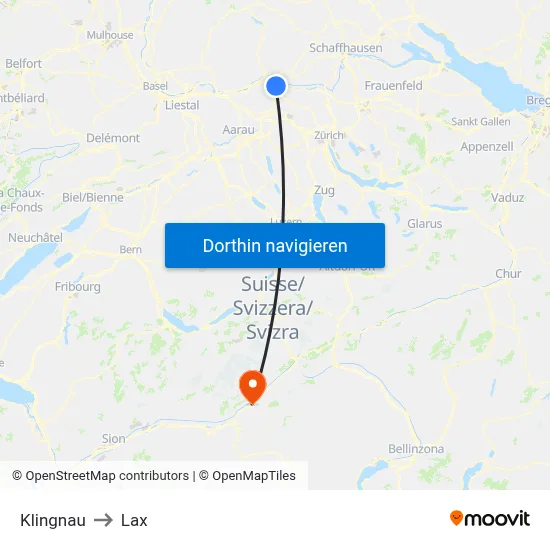 Klingnau to Lax map