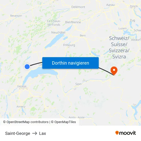 Saint-George to Lax map