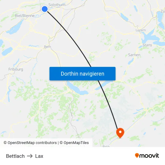 Bettlach to Lax map