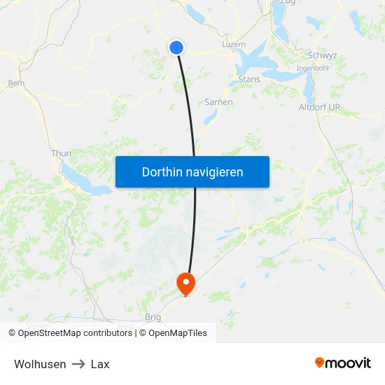 Wolhusen to Lax map