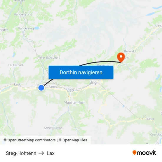 Steg-Hohtenn to Lax map