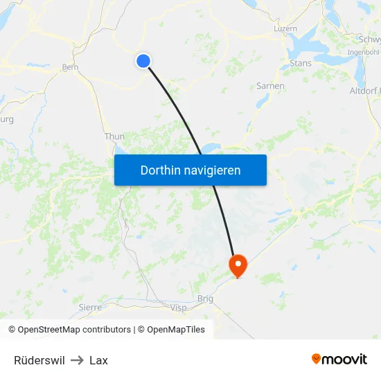 Rüderswil to Lax map