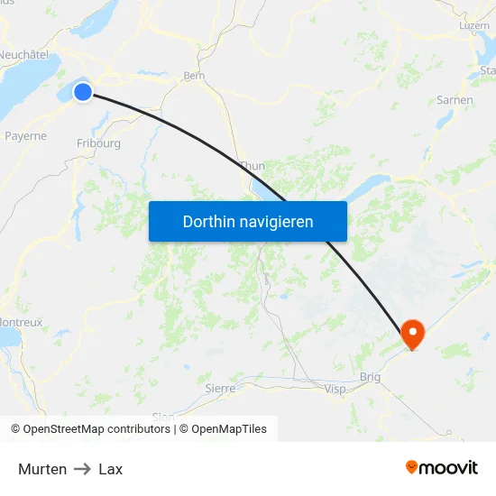 Murten to Lax map