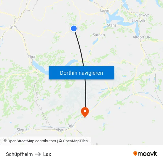 Schüpfheim to Lax map