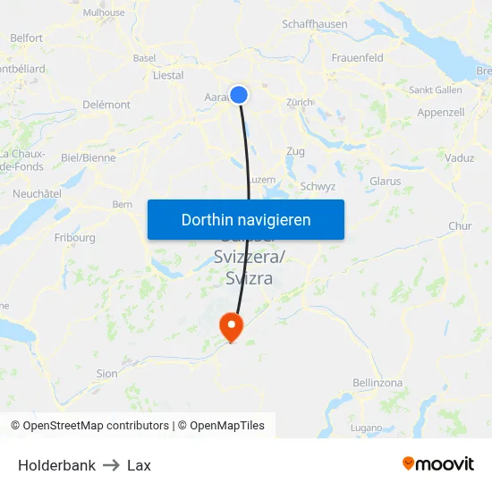 Holderbank to Lax map