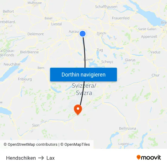Hendschiken to Lax map