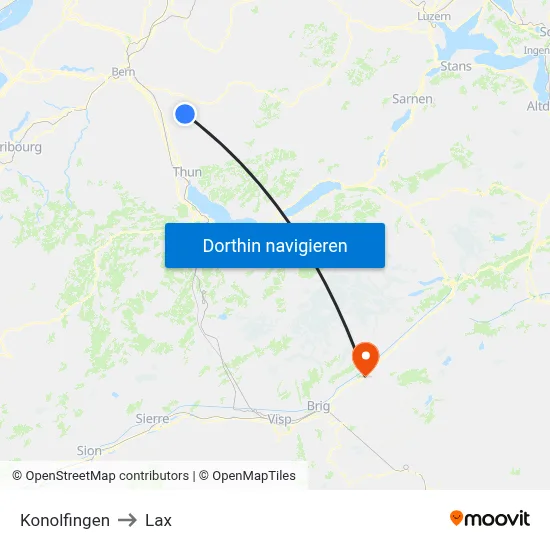 Konolfingen to Lax map