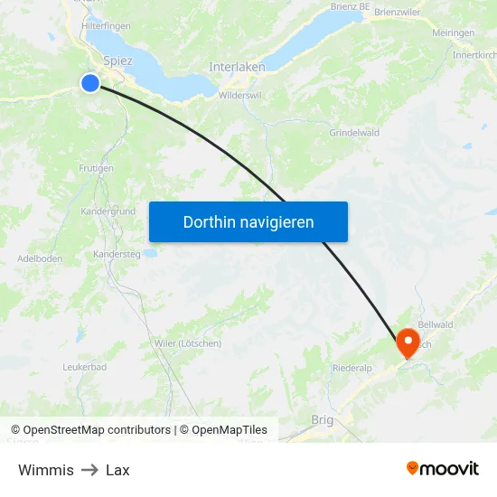 Wimmis to Lax map