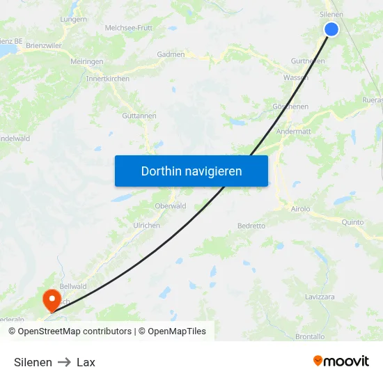 Silenen to Lax map