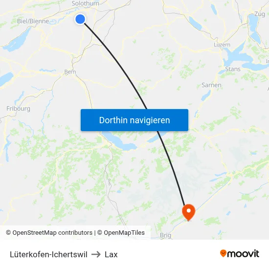 Lüterkofen-Ichertswil to Lax map
