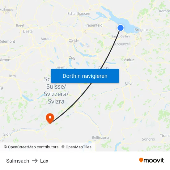 Salmsach to Lax map
