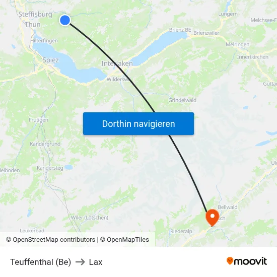 Teuffenthal (Be) to Lax map