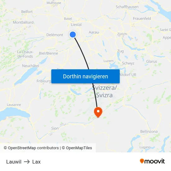 Lauwil to Lax map