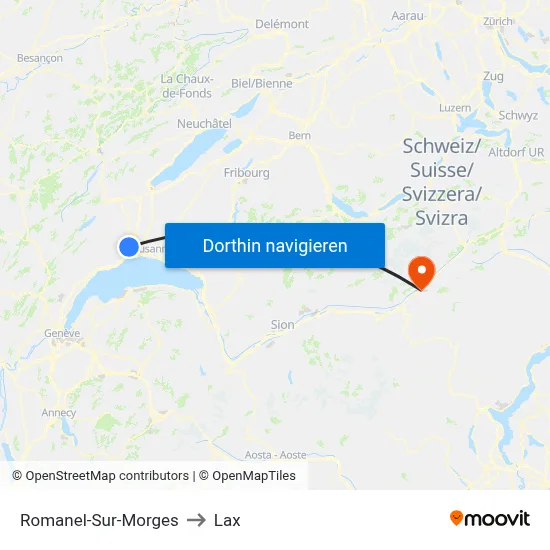 Romanel-Sur-Morges to Lax map