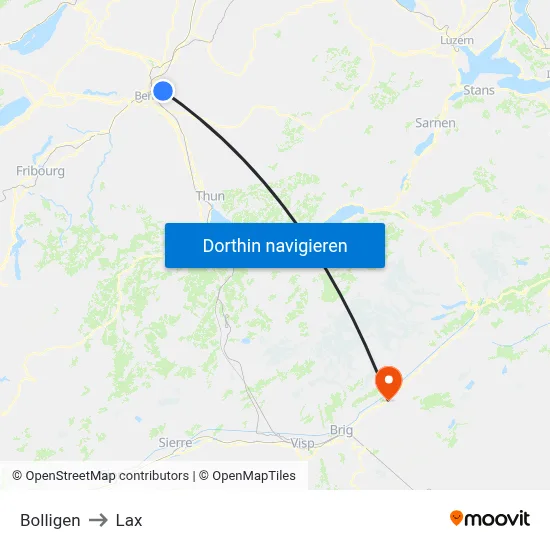 Bolligen to Lax map