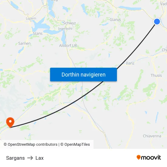 Sargans to Lax map