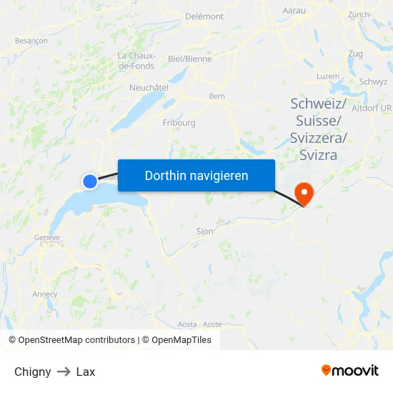 Chigny to Lax map