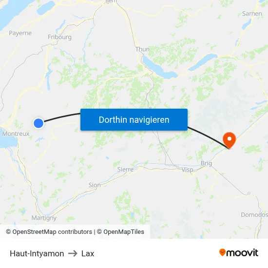 Haut-Intyamon to Lax map