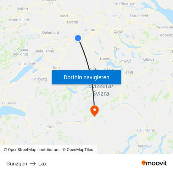 Gunzgen to Lax map