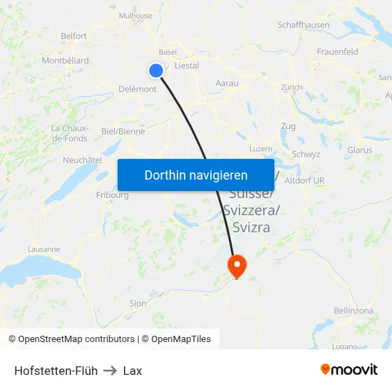 Hofstetten-Flüh to Lax map