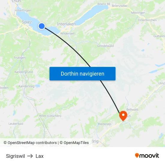 Sigriswil to Lax map