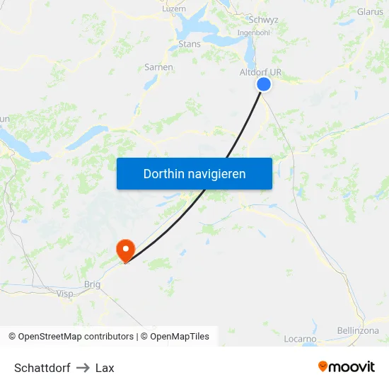 Schattdorf to Lax map