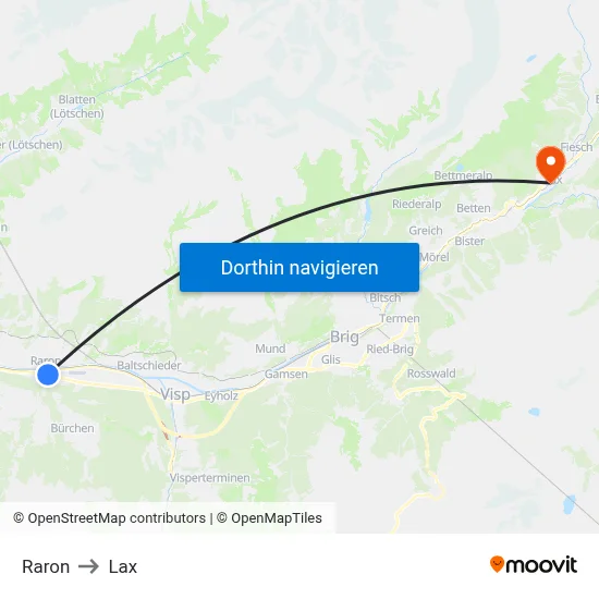 Raron to Lax map