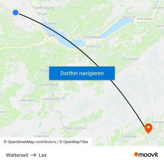 Wattenwil to Lax map