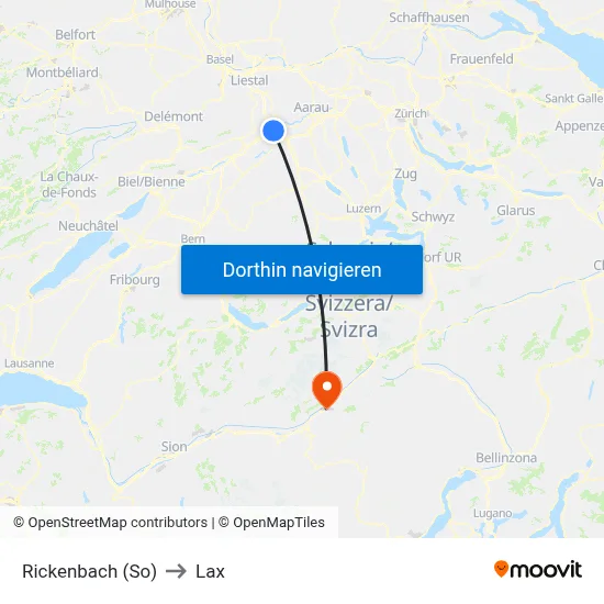 Rickenbach (So) to Lax map