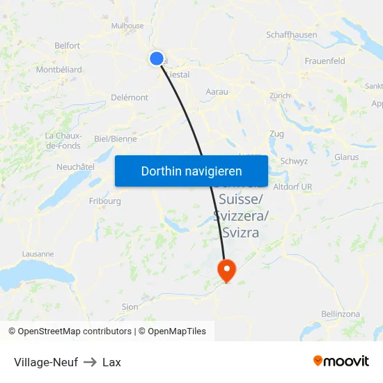 Village-Neuf to Lax map