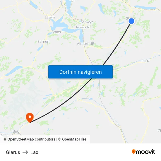Glarus to Lax map
