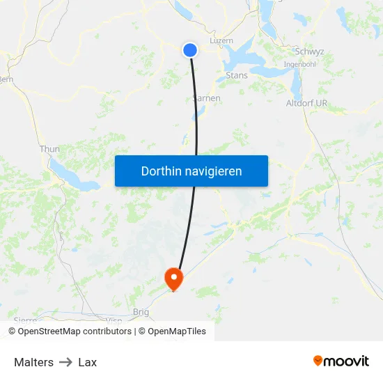 Malters to Lax map