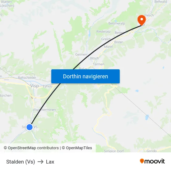 Stalden (Vs) to Lax map