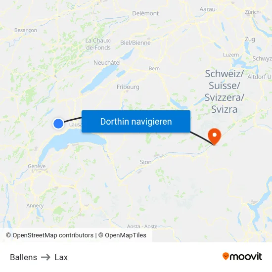Ballens to Lax map