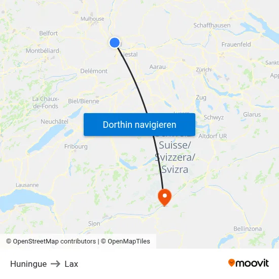 Huningue to Lax map