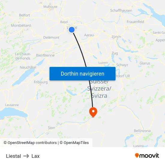 Liestal to Lax map