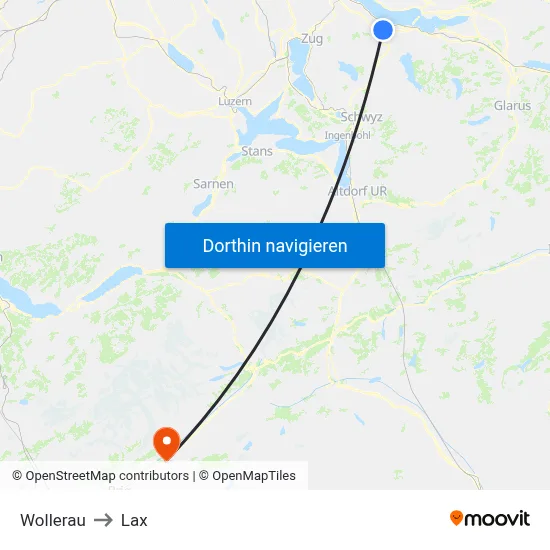Wollerau to Lax map