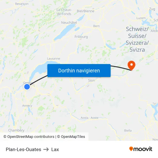 Plan-Les-Ouates to Lax map