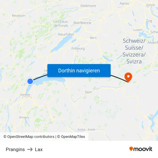Prangins to Lax map