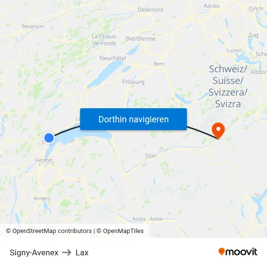 Signy-Avenex to Lax map