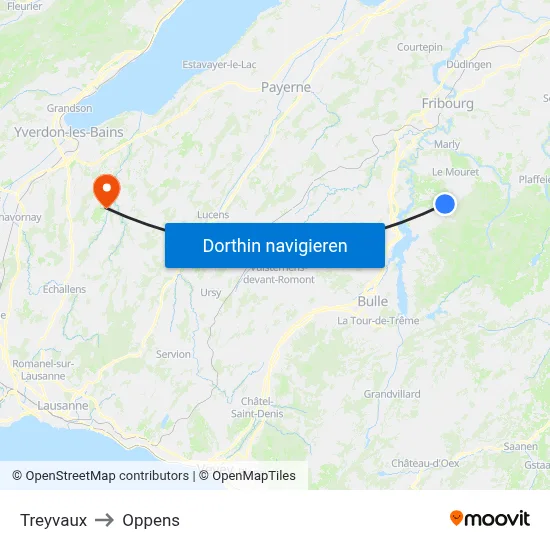 Treyvaux to Oppens map