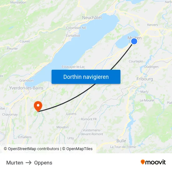Murten to Oppens map