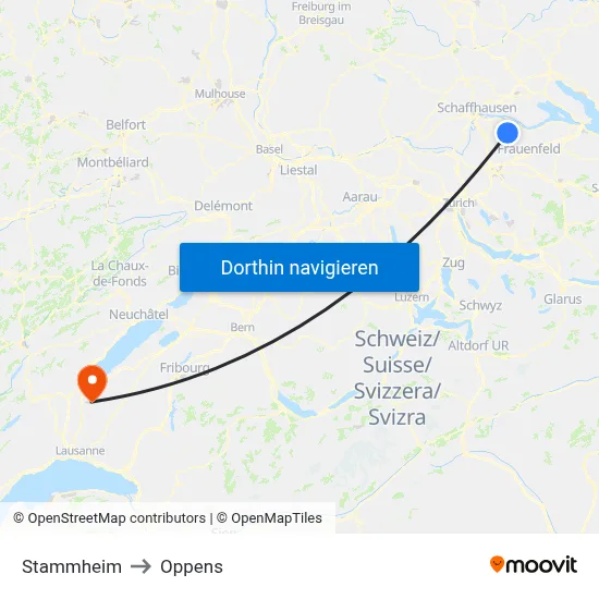 Stammheim to Oppens map