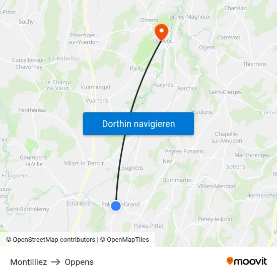 Montilliez to Oppens map