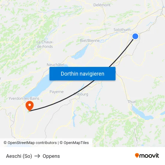Aeschi (So) to Oppens map