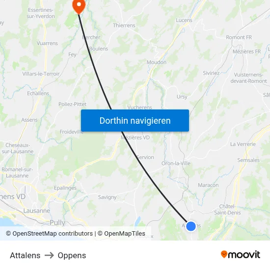 Attalens to Oppens map