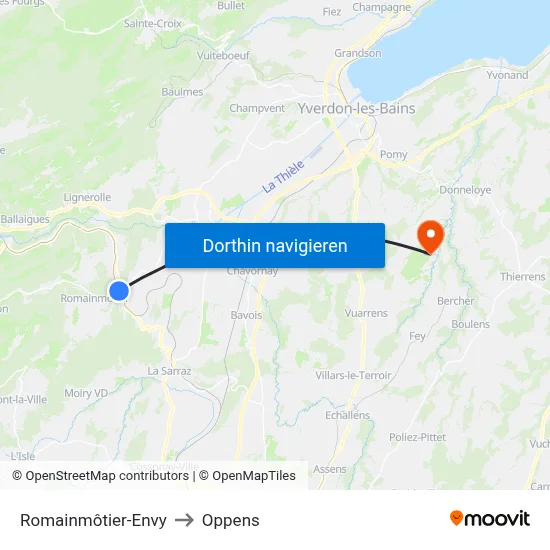 Romainmôtier-Envy to Oppens map